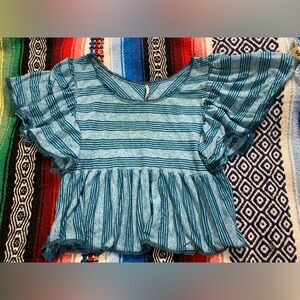 Free People Medium ruffle butterfly sleeve